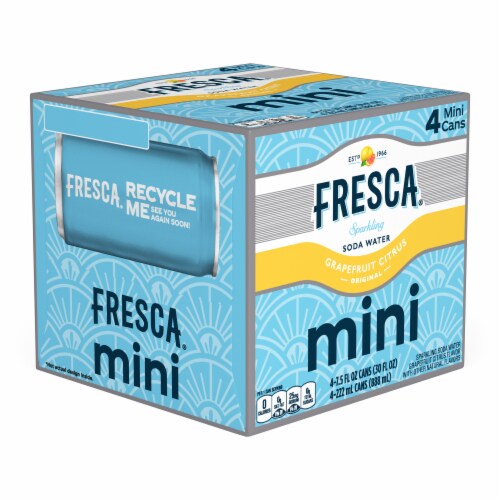 Fresca Grapefruit Citrus Mini Sparkling Soda Water Perspective: back