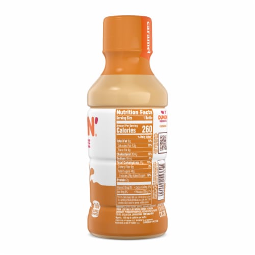 Dunkin'® Caramel Iced Coffee Bottle Perspective: back