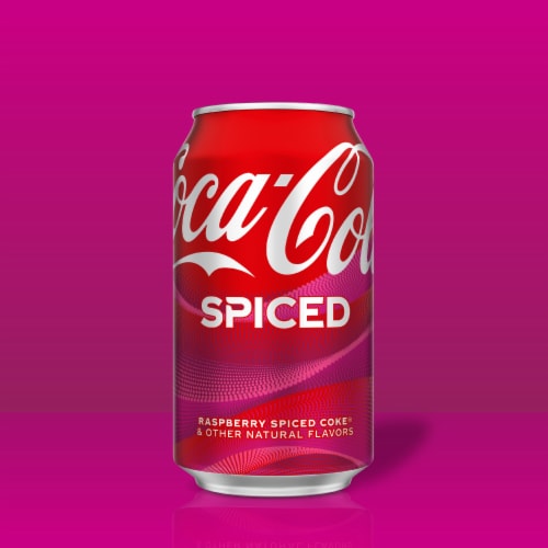 Coca-Cola® Spiced Raspberry Soda Cans Perspective: back