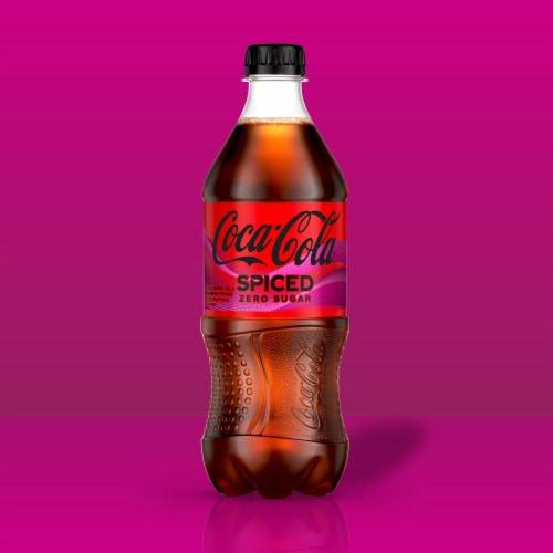 Coca-Cola® Zero Sugar Spiced Raspberry Soda Bottle Perspective: back