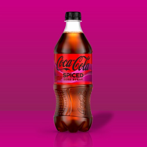Coca-Cola® Zero Sugar Spiced Raspberry Soda Bottle Perspective: back