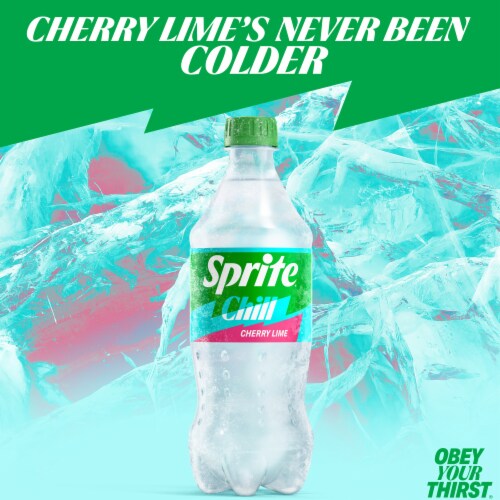 Sprite Chill Cherry Lime Soda Bottle Perspective: back