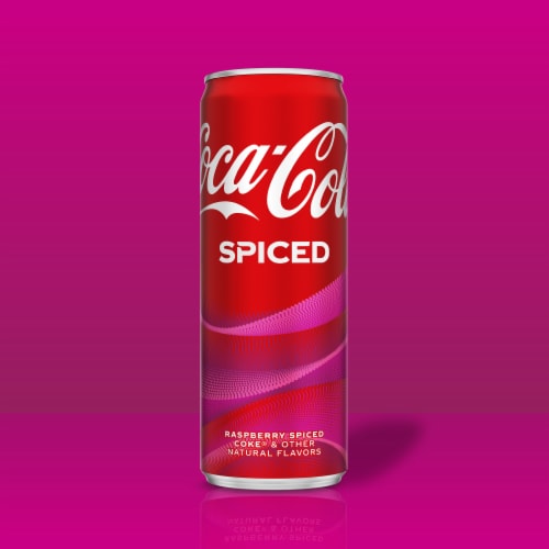 Coca-Cola® Spiced Raspberry Soda Can Perspective: back