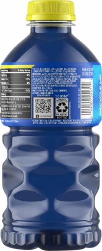 Powerade® Blue Razz Sour Bottle Perspective: back