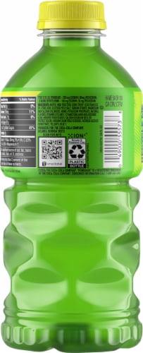 Powerade Green Apple Sour Bottle Perspective: back