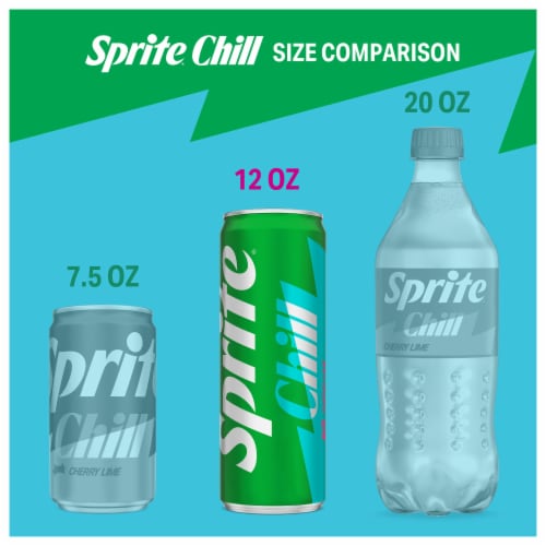 Sprite® Chill Cherry Lime Natural Flavor Soda Soft Drink Slim Can, 12 fl oz Perspective: back