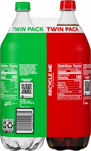 Coca-Cola® Mixed Brand Sparkling Bottles Perspective: back