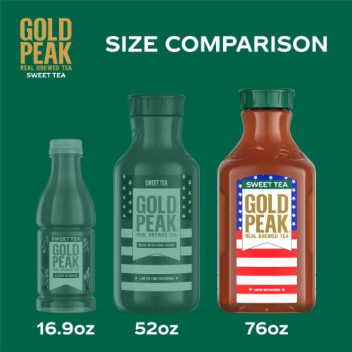 Gold Peak® Sweetened Black Tea Bottle Perspective: back