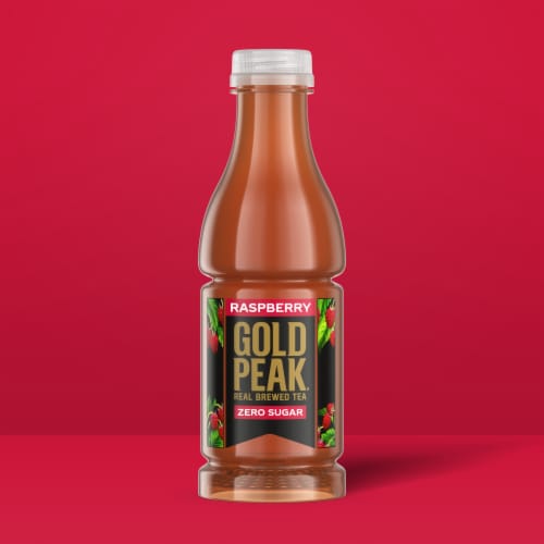 Gold Peak® Zero Sugar Raspberry Sweet Tea Bottle Perspective: back
