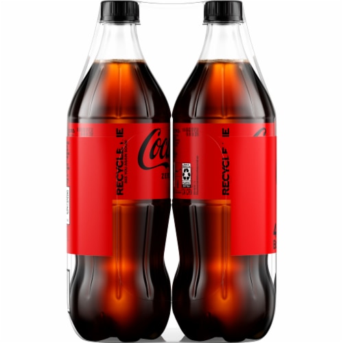 Coca-Cola® Zero Sugar Soda Bottles Perspective: back