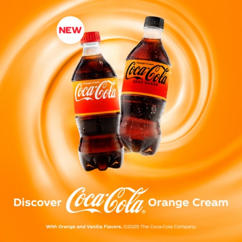 Coca-Cola® Zero Sugar Orange Cream Soda Bottle Perspective: back
