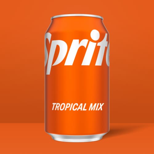 Sprite® Tropical Mix Lemon Lime and Tropical Fruit Caffeine Free Soda Cans Perspective: back