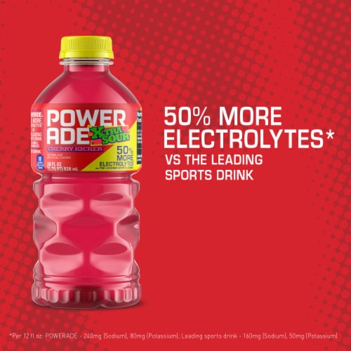 POWERADE® XTRA SOUR Cherry Kicker Sports Drink Bottle Perspective: back