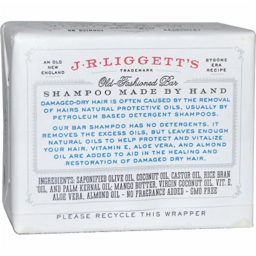 J.R. Liggett's (2 Pack) Old-Fashioned Bar Shampoo Moisturizing Formula 3.5 oz (99 g) Perspective: back
