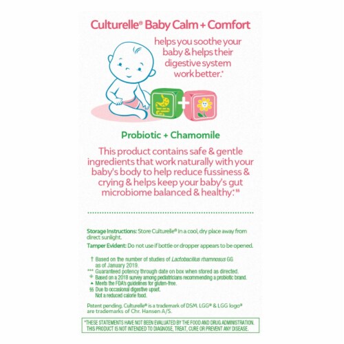 Culturelle Baby Calm + Comfort Probiotic + Chamomile Drops Perspective: back