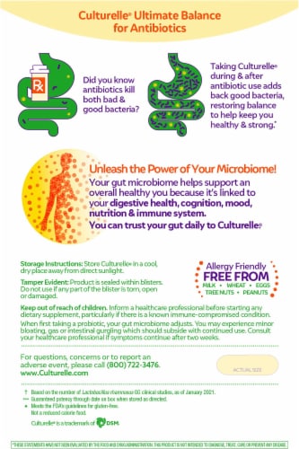 Culturelle® Adult Ultimate Balance Probiotic for Antibiotics Perspective: back