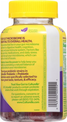Culturelle Mixed Berry Probiotic Gummies Perspective: back