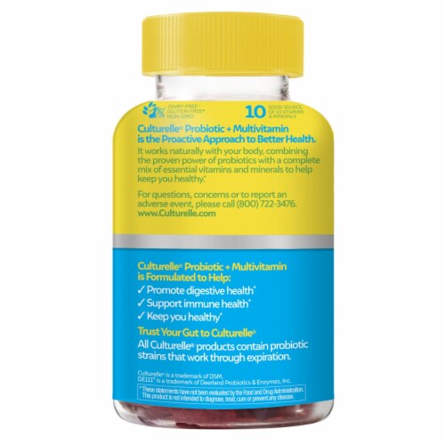 Culturelle Probiotics + Multivitamin Gummies Perspective: back