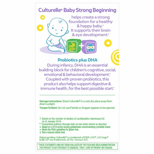 Culturelle Baby + DHA Probiotics Perspective: back