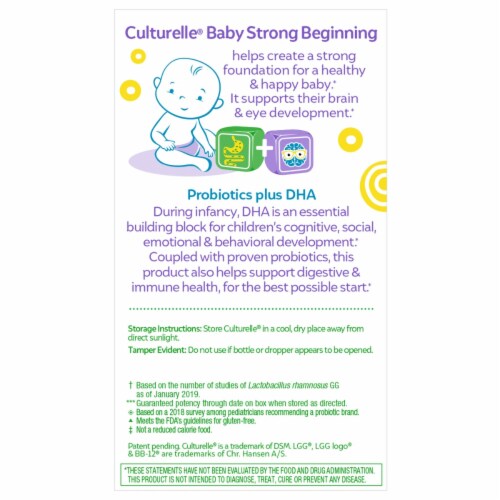 Culturelle Baby + DHA Probiotics Perspective: back