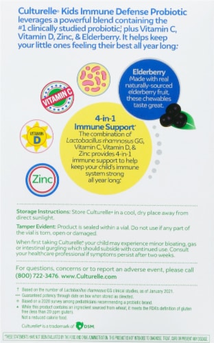 Culturelle® Kids Immune Defense Probiotic Perspective: back