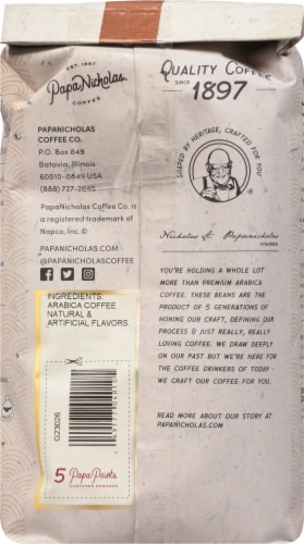 Papa Nicholas® Hazelnut Crème Light Roast Ground Coffee Perspective: back