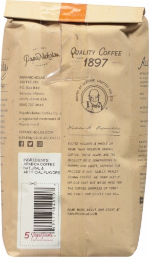 Papa Nicholas® French Vanilla Light Roast Ground Coffee Perspective: back