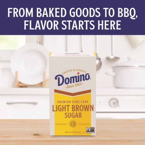 Domino Premium Pure Cane Light Brown Sugar Perspective: back