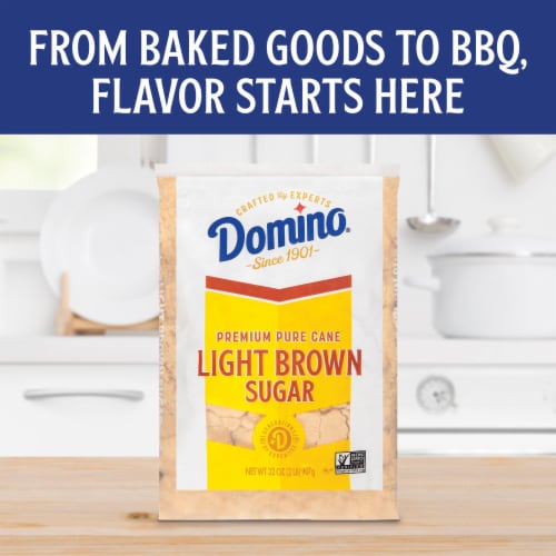 Domino Premium Pure Cane Light Brown Sugar Perspective: back