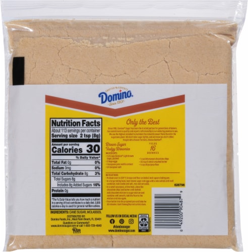 Domino® Zip-Pak® Premium Pure Cane Light Brown Sugar Perspective: back