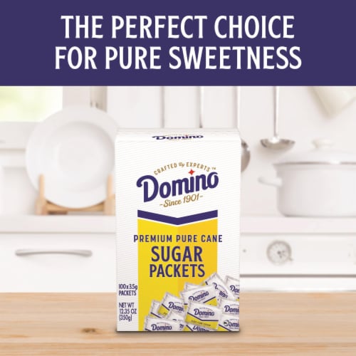 Domino Premium Pure Cane Sugar Packets Perspective: back
