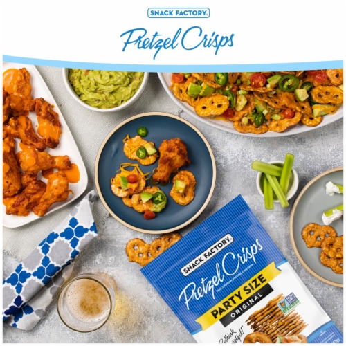 Snack Factory Original Pretzel Crisps Non-Gmo Perspective: back