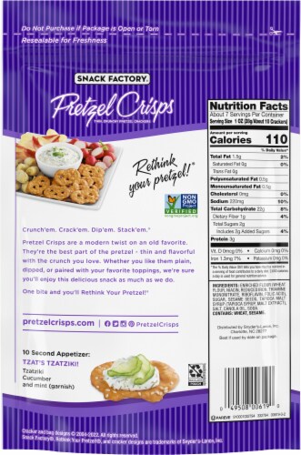 Snack Factory Sesame Pretzel Chips Perspective: back