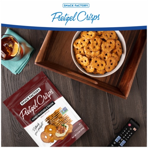 Snack Factory Pretzel Crisps Honey Mustard And Onion Perspective: back