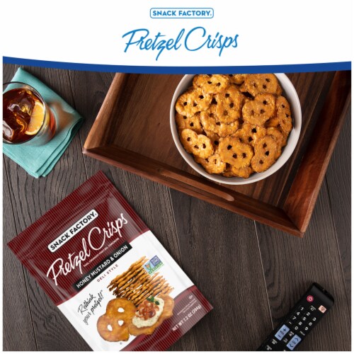Snack Factory Pretzel Crisps Honey Mustard And Onion Perspective: back