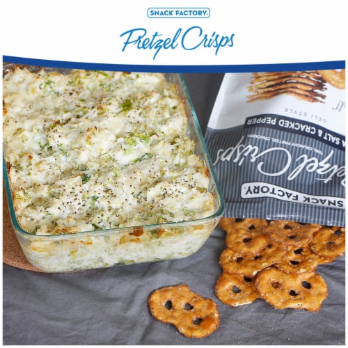 Snack Factory Pretzel Crisps Sea Salt & Cracked Pepper Perspective: back