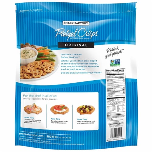 Snack Factory Pretzel Crisps Original (30 Ounce) Perspective: back