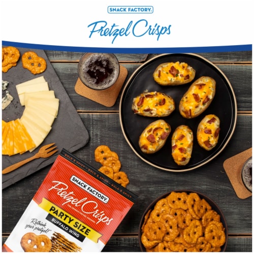 Snack Factory® Party Size Buffalo Wing Pretzel Crisps® Perspective: back