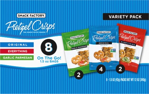 Snack Factory® Pretzel Crisps Variety Pack Perspective: back