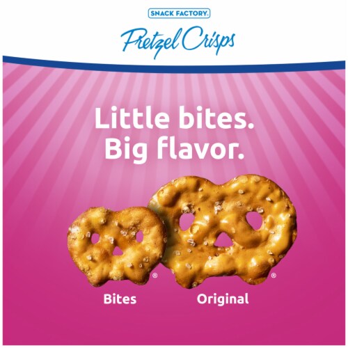 Snack Factory Pretzel Crisps Bites Garlic & Herb Pretzels Perspective: back