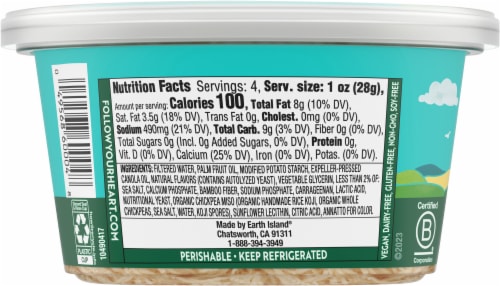Follow Your Heart® Dairy Free Parmesan Style Shredded Cheese Perspective: back