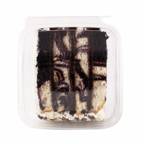 David's Cookies Zebra Cake Slice Perspective: back
