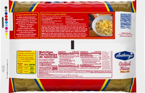 Anthony's® Coiled Fideo Pasta Perspective: back