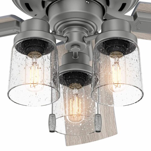 Hunter Fan Company Hartland 52  Indoor Home Low Profile Ceiling Fan w/ LED Light Perspective: back