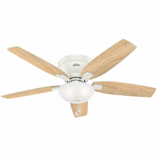 Hunter Kenbridge 52 In. LED Low Profile Indoor Noble Bronze Ceiling Fan 53379 - The Home Depot