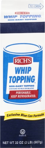 Rich's Non-Dairy Whip Topping Perspective: back