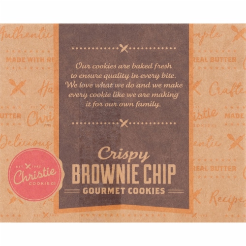 Christie Cookie Co. Crispy Brownie Chip Gourmet Cookies Perspective: back