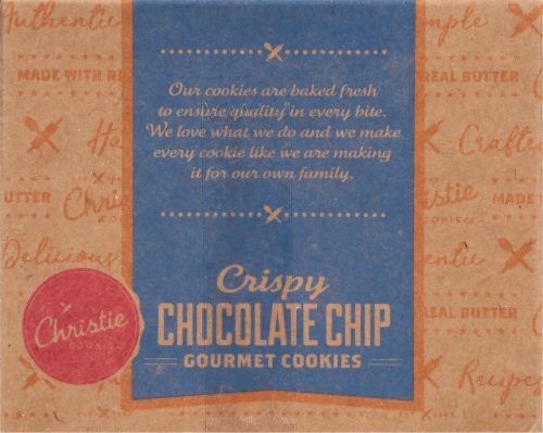 Christie Cookie Co. Crispy Chocolate Chip Gourmet Cookies Perspective: back