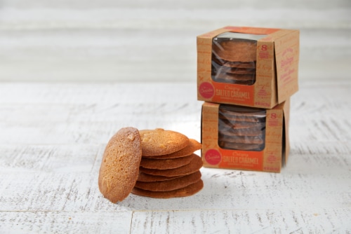 Christie Cookie Co. Crispy Salted Caramel Gourmet Cookies Perspective: back