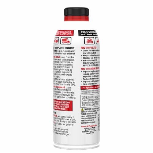 Lucas Oil Products Complete Engine Treatment Perspective: back